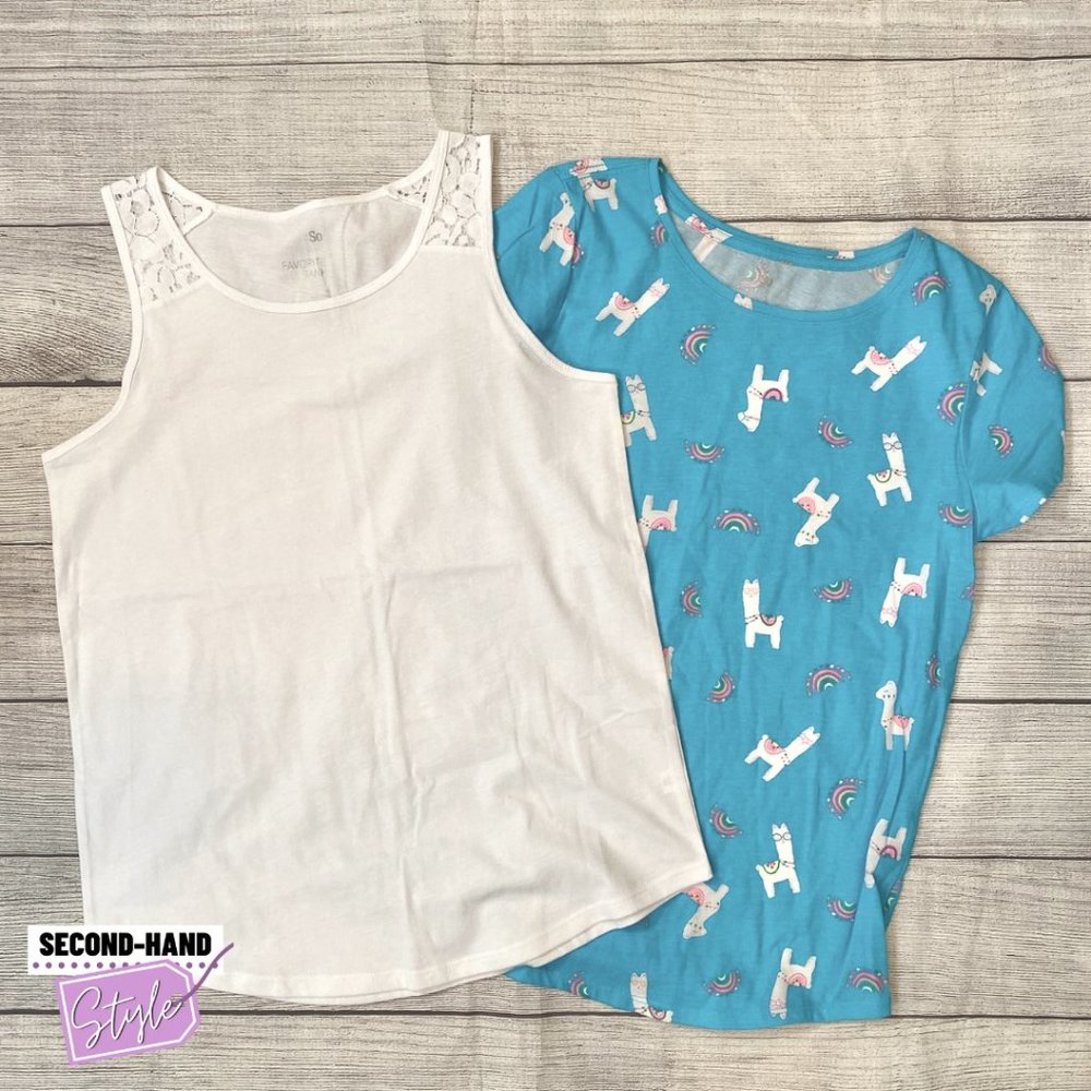 SO Girls Sz16 (Set of Two) "Favorite Tank" and Short-Sleeved "Tee"